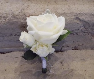 First Impression Flowers Pic 2 - white Rose buttonhole