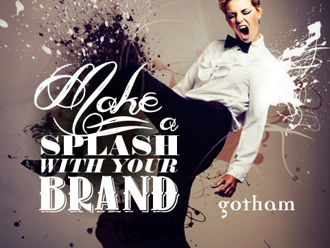 Gotham Pic 1 - Make a splash with your brand Gotham Graphic Graphic Design Studio Sydney