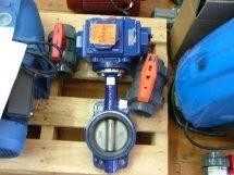 Midwest Valves & Controls Pic 2 - Typical air actuated butterfly valve that fits between pipe flanges