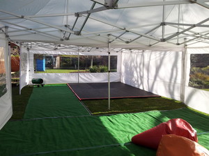 Melbourne Table & Chair Hire Pic 5 - Inside 6m x 12m Marquee with dance floor