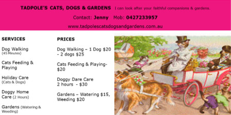 Tadpole's Cats, Dogs and Gardens Pic 1