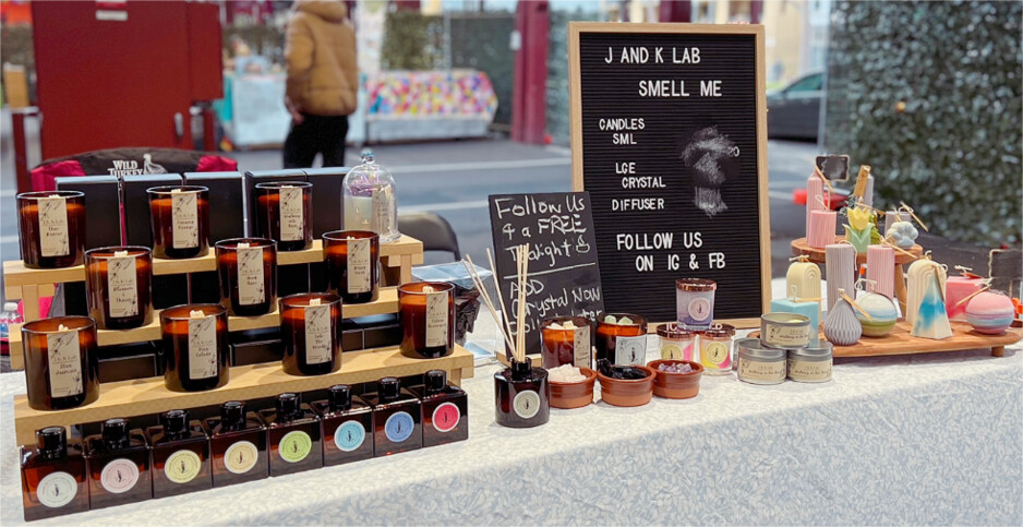 J&K Lab - Gift, Candle & Reed Diffuser Pic 1 - We regularly attend markets If you are interested in visting us at the market please visit our website httpsjandklabcomaupagesfindus for upcoming marketing information