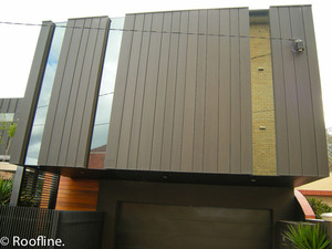 Roofline Pty. Ltd. Pic 2 - An architecturally designed extension to the rear of a classic Victorian in Hawthorn Clad in Diversa Clad in VMZinc All fixing are made of stainless Steel and are fully concealed