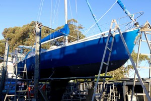 Innovative Marine Coatings Pic 2 - Vinyl wrap of yacht in Pittwater