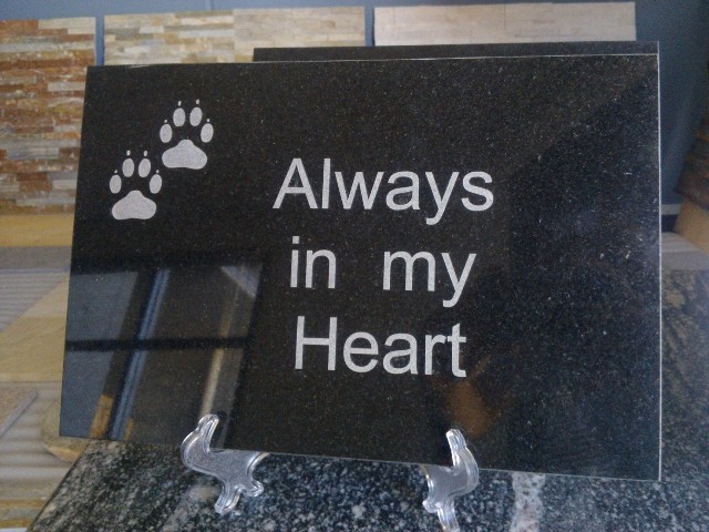 Stone Engraving Service Pic 1 - Custom Engraved Pet headstones