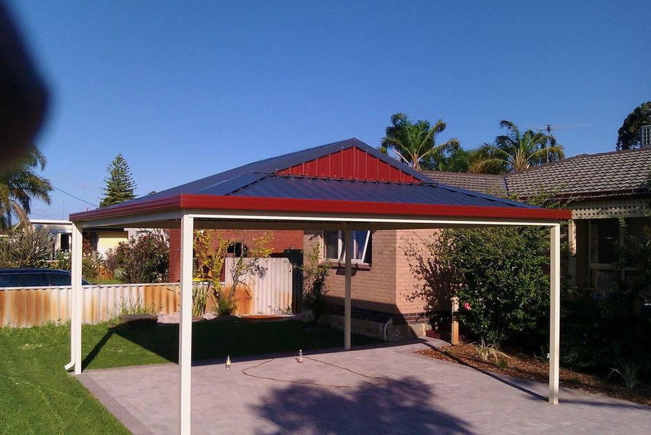 Topline Outdoor Pic 1 - The Client in Morley needed somewhere to park their new car so we built them a Dutch Gable freestanding Carport