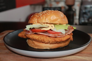 Luv A Java Pic 3 - Chicken Schnitzel Burger