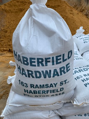 Haberfield Hardware Pic 2 - We supply conveniently bagged sand soil and gravel Pick up from our yard in Haberfield or we can deliver to anywhere in the Sydney metro area