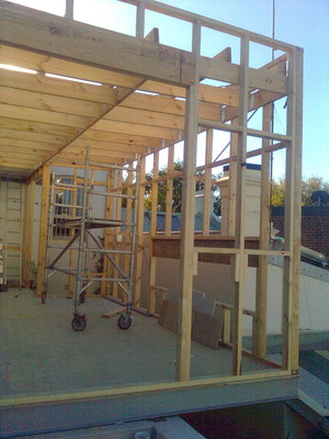 Symon Beech Carpentry Pic 5 - Framing an extension on existing dwelling