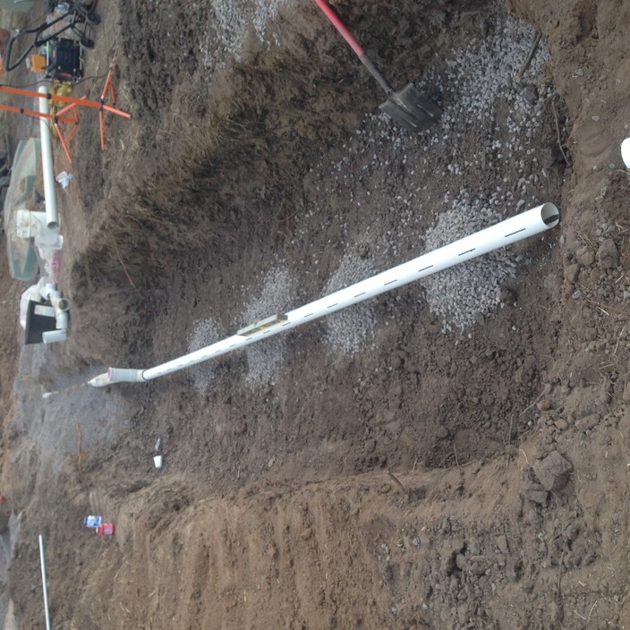 The Awesome Plumber Pic 1 - septic Absorption trench getting installed