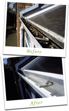 Richmond Commercial Cleaning Pic 2 - Before and after guttering