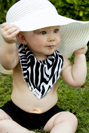 Ekidna Kidswear Pic 2 - Bibska Zebra Print Bandana Bib