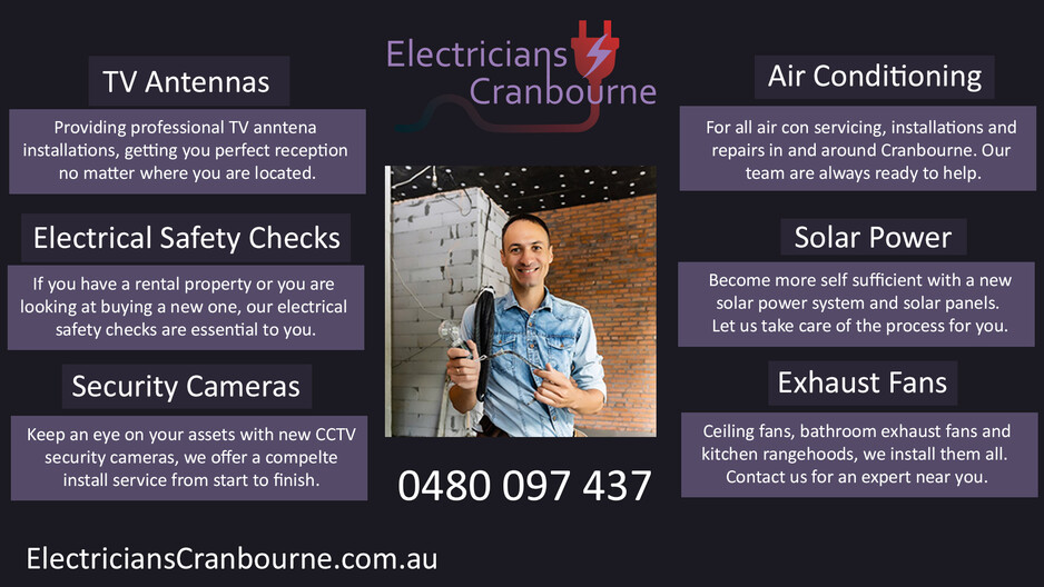 Electricians Cranbourne Pic 1 - Our services and contact info