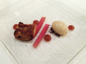 Galileo Restaurant Pic 4 - 8 of 8 Pain perdu rhubarb compote and Pedro Ximenez ice cream