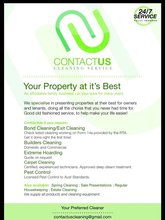 ContactUs Cleaning Pic 1 - our Flyer