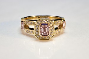 Jason Withers Original Diamonds Pic 2 - Yellow rose gold with pink diamonds Doradus