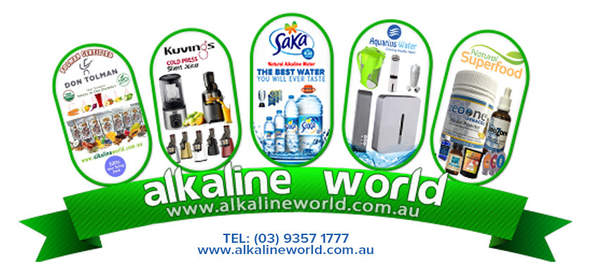 Alkaline World Pic 1 - Huge range of Wellness and Self Care products including Saka Natural Alkaline Water Aquarius Water System Kuvings Juicers Blenders Don Tolman Products Miracle II range Natural Superfoods Qenda and many other premium quality products