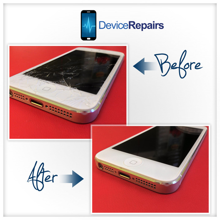 Device Repairs Pic 1 - Before and After on an iPhone 5 Repair