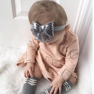 Tot Glamour Pic 4 - Valentina Sienna in our Silver Jane Glitter Sequin Bow