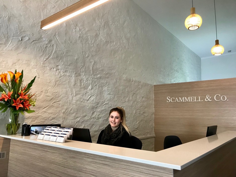 Scammell & Co. Pic 1 - Our friendly receptionist Courtney always provides clients with a warm welcome