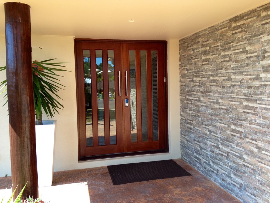 Door City Pic 1 - Door City Solid Timber Vertigo Doors Stained and Installed