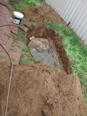 Exit Waste Pic 2 - Septic tank lid exposed ready for emptying