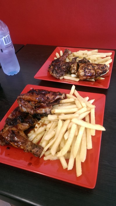 Chadz Chickenhaus Pic 1 - 2 x half butterfly chicken and chips