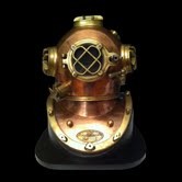 Nautical Emporium Pic 2 - ANTIQUE COPPER DIVING HELMET