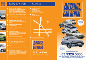 Advance Car Rental. Pic 5 - Our updated contact details