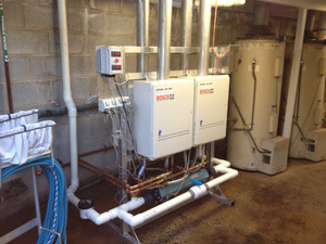 Trigar Plumbing Pic 3 - Hitec commercial pool heater installed in Ipswich