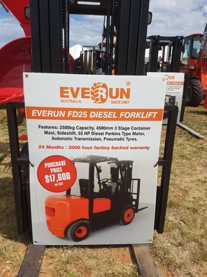 Everun Austalia Pic 5 - New Everun FD25 Diesel forklift Industry leaders Everun Australia At 16000 GST why risk buying used