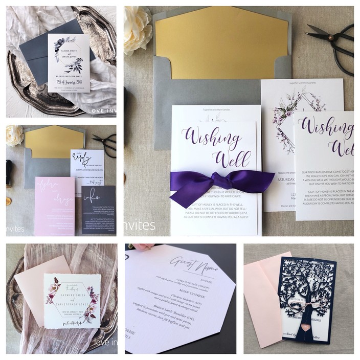 Love Invites Pic 1 - A selection of previous invitations we have created