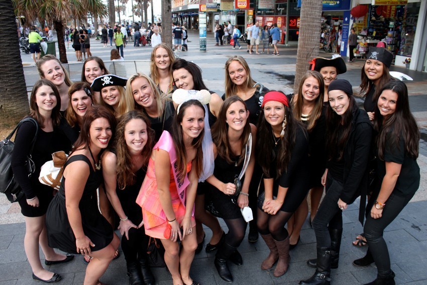 Hens Treasure Hunt Pic 1 - Some of our girls about to cut loose in Manly