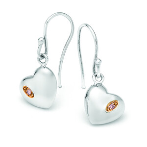 Mr K Watches & Jewellery Pic 5 - Pink diamond jewellery Love heart earring drop