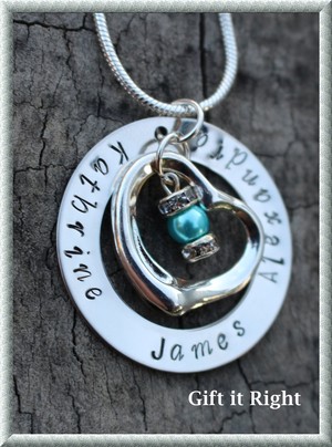 Gift it Right Pic 4 - Love hand stamped necklace