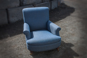 Chic Upholstery Pic 2 - Upholstered Blue Single Chair