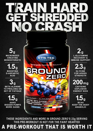 Syn-Tec Supplements Pic 5 - Ground Zero PreWorkout Supplement