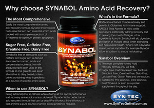 Syn-Tec Supplements Pic 3 - Synabol IntraWorkout Amino Acids