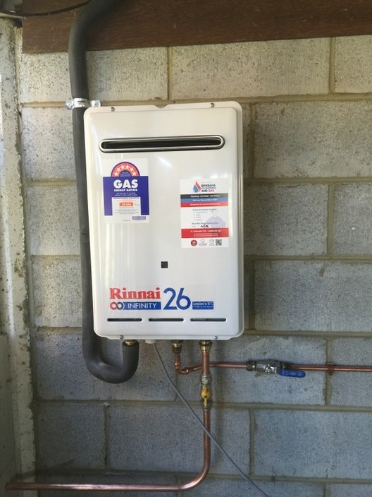 Brisbane Plumbing & Gas Pic 2 - New installation of a Rinnai Infinity Natural Gas Instantaneous hot water system this week at Ascot