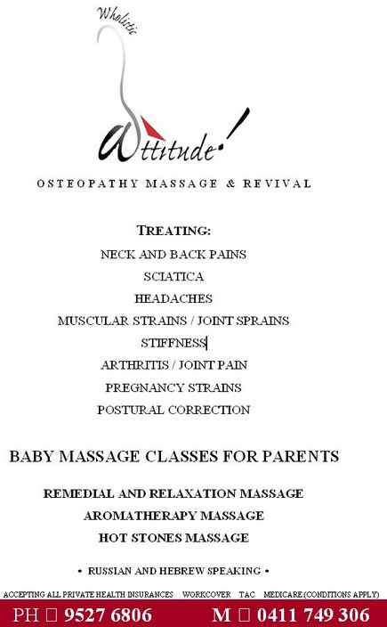 Wholistic Attitude Osteopathy And Massage Pic 1