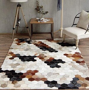 Bage Home Pic 5 - Handcrafted Leather Rug choose your pattern size and colour