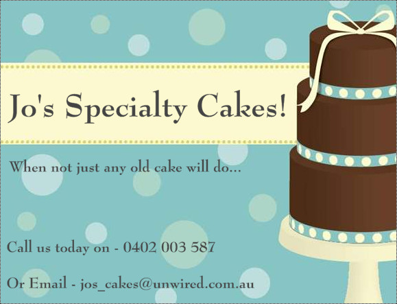 Jo's Specialty Cakes Pic 2 - Jos Specialty Cakes