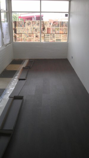 David Chaplin - Experienced Handyman Pic 2 - Floating floor over lino commercial premises Newport