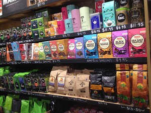 Oxfam Shop Pic 3 - The range of teas coffees rivals most supermarkets and its all fair trade