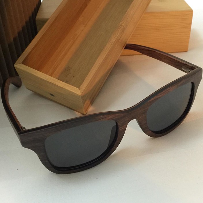 BK&LP Pic 1 - recycled ebony bamboo and cherry wood sunglasses from BKLP