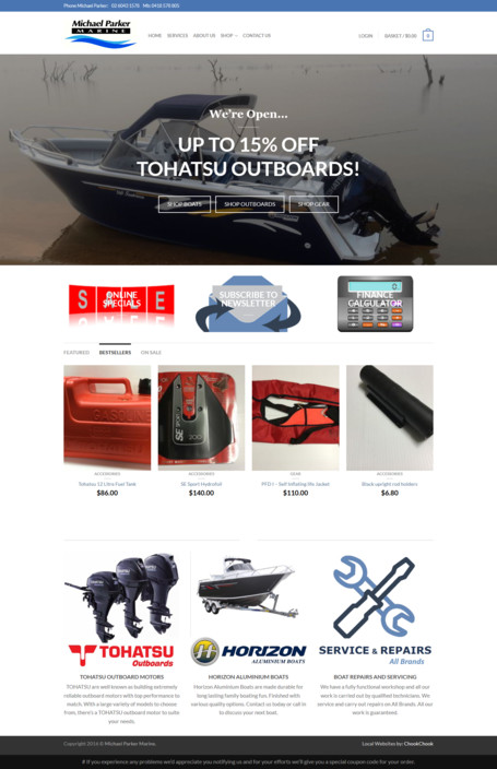 ChookChook Web Design and IT Pic 1 - Michael Parker Marine ALBURY ecommerce website