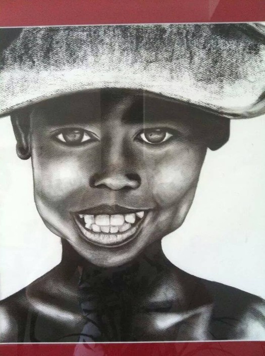 INDI ART Pic 1 - village boy in charcoal