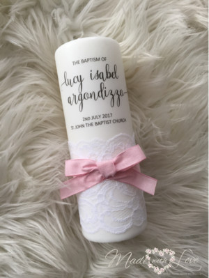 Made With Love By Jessica Pic 2 - Baptism candle