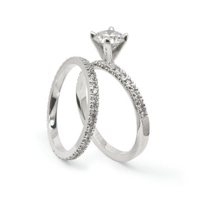 Adina Jozsef Pic 4 - Four Claw solitair Engagement Ring and Wedding Band set