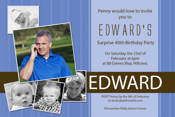 Iliv Personalised Photo Cards Pic 1 - Adult Birthday Invitations